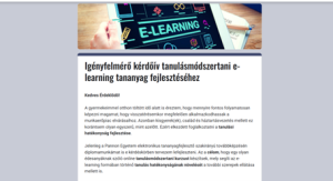 Igényfelmérő kérdőív